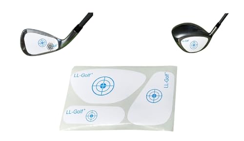 LL-Golf ® 90er Set Golf Impact Tapes/Label mit je 30 Driver/Holz, Eisen/Wedges und schmale Holz/Hybrid Tapes/Golfschläger Schlagfläche Impact Aufkleber/Etiketten RH