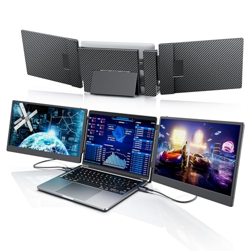 Laptop Screen Extender, 14' FHD Portable Monitor, Monitor Extension, Triple Monitor, Plug & Play Screen Extender für Win/Dex/Android/Mac