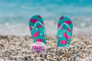 stone with the words "My Travel" Travel