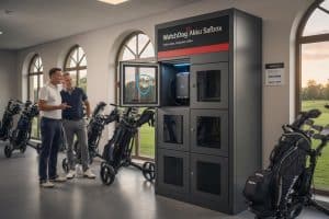 Sichere Ladestation für Lithium-Golfakkus