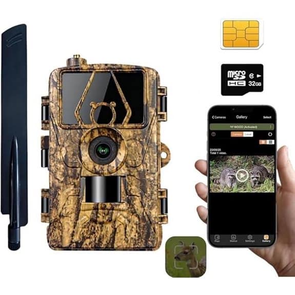 7 Beste Fotofallen für den Garten, die Einbrecher abschrecken 7 4G-Wildkamera für Profis, 60 MP, 4K, mit 32 GB